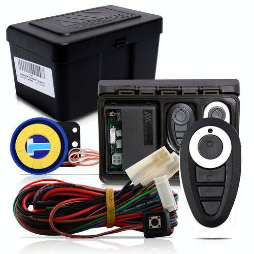 Alarme Automotivo Universal Microcontrol com Bloqueador Antifurto + Capa Controle Preto e Branco