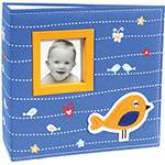 Álbum Bebê Tecido com Caixa Azul 100 Fotos - Ical