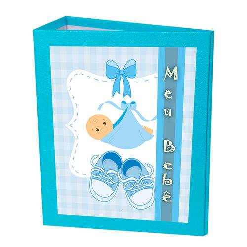 Álbum de De Fotos Bebê Cegonha Azul Capacidade 480 Fotos 10x15 Cm