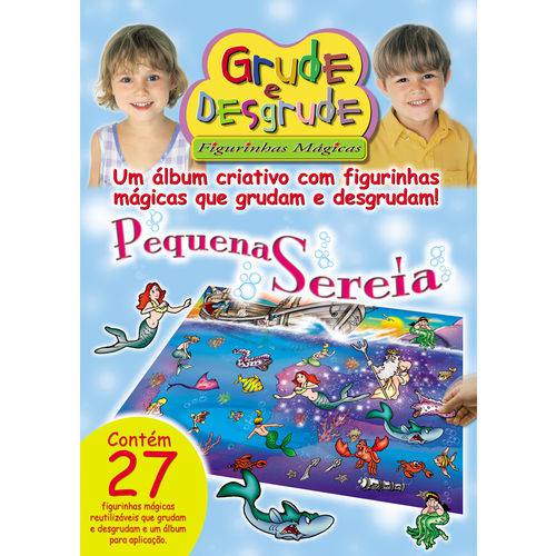 Álbum de Figurinhas Grude e Desgrude - Pequena Sereia - Cenário Médio