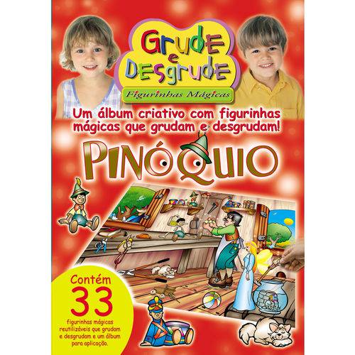 Álbum de Figurinhas Grude e Desgrude - Pinóquio - Cenário Grande