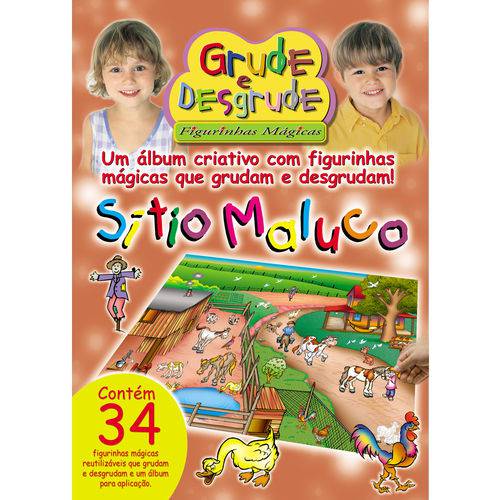 Álbum de Figurinhas Grude e Desgrude - Sítio Maluco - Cenário Grande