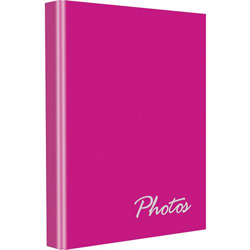 Álbum de Fotografia Chies Top Flex Classic Pink com Ferragem para 100 Fotos 15x21cm com Memo e Refil para 2 CDs