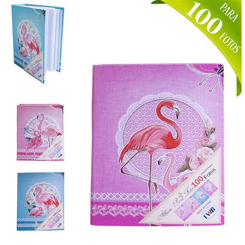 Album de Fotos Decorado Flamingo para 100 Fotos 10x15cm Colors