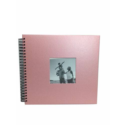 Álbum para Scrapbook Rosa Bebê 24cm X 21,5cm
