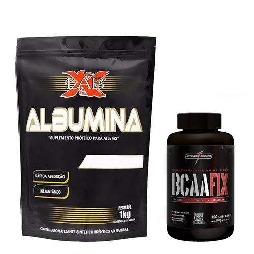 Albumina 1kg X-lab + Bcaa Fix 120caps Integralmédica