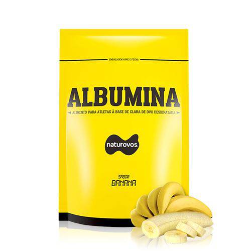 Albumina Refil com Sabor 500g - Naturovos - Banana
