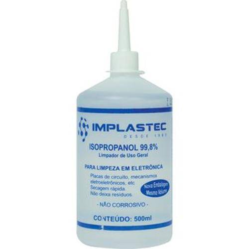 Alcool Isopropilico 500ml C/Bico Implastec
