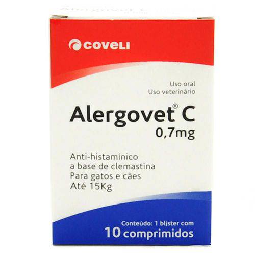 Alergovet Anti ALÉRGICO C 0,7 Mg