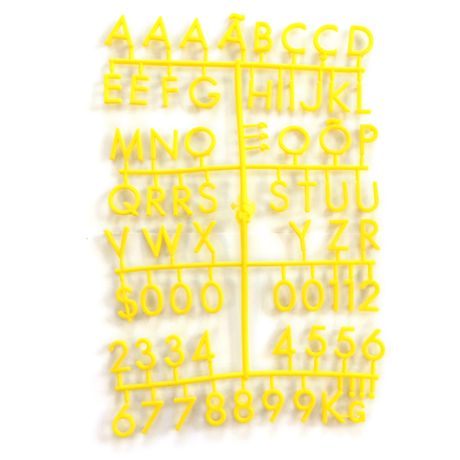 Alfabeto Amarelo - Placa de Padoca-Amarela-U
