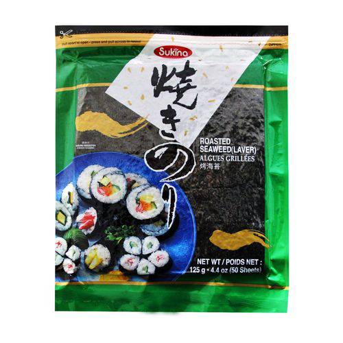 Alga Yakinori para Sushi 50 Folhas - Sukina