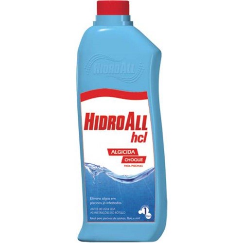 Algicida Choque - HCL - Hidroall - 1 Litro