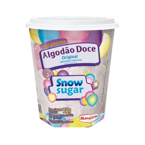Algodão Doce Pronto Sabor Original Snow Sugar 35g - Mavalério