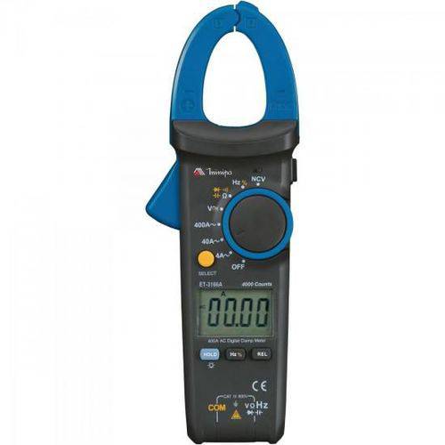 Alicate Amperimetro Digital Et-3166a Azul/preto Minipa