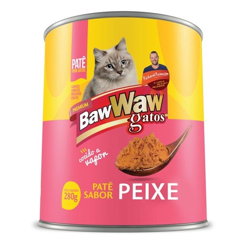 Alimento Gato Baw Waw 280g Lt Peixe