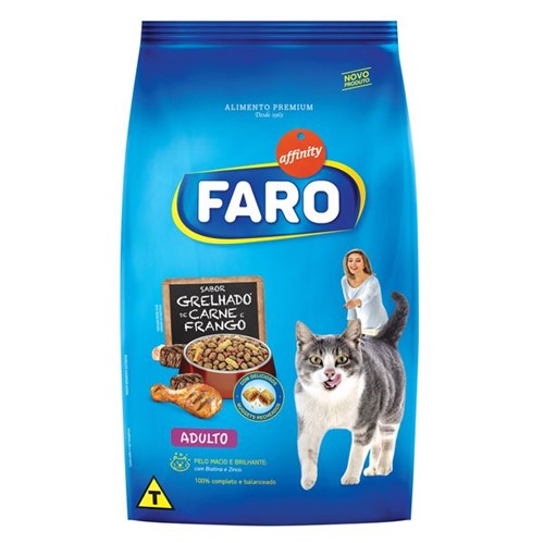 Alimento Gato Faro 1kg Adulto Grelh Carne Frango