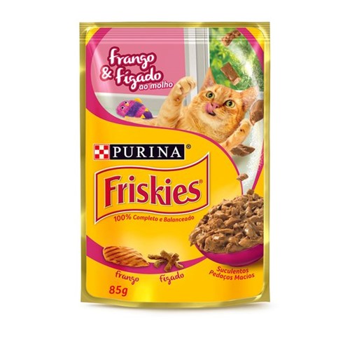 Alimento Gato Friskies 85g Sac Frango e Figado