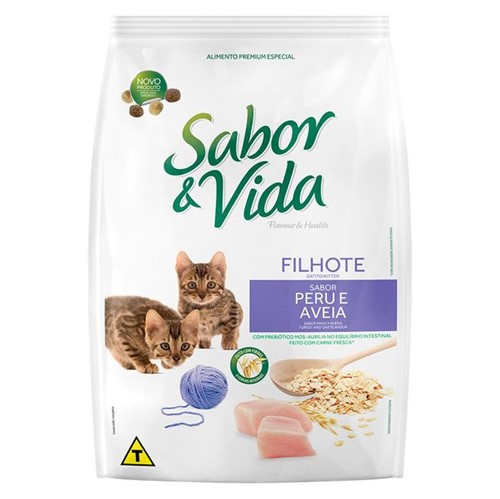 Alimento Gato Sab&Vid 1kg Filh Filh Peru Aveia