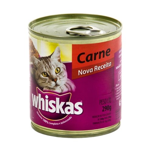 Alimento Gato Whiskas 290g Lata Adulto Carne