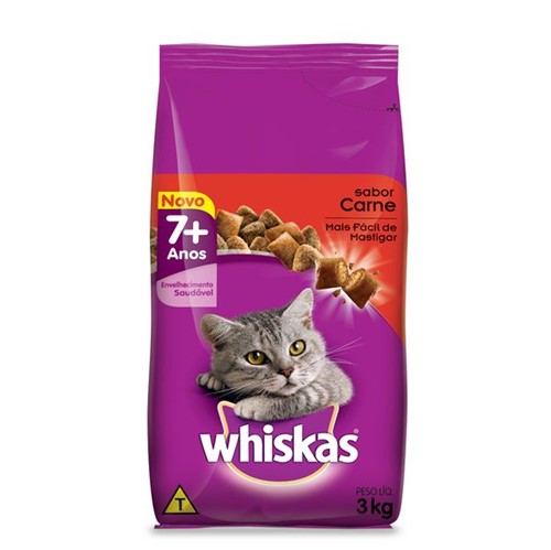 Alimento Gato Whiskas 3kg Adulto 7mais Carne