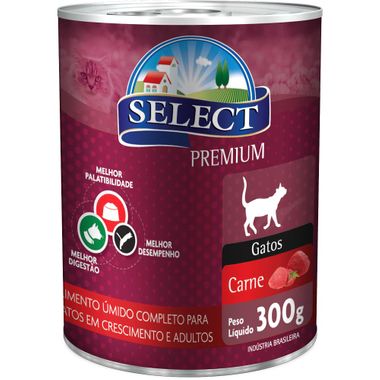 Alimento Gatos Select Carne Lata 300g Alimento para Gatos Select Carne Lata 300g
