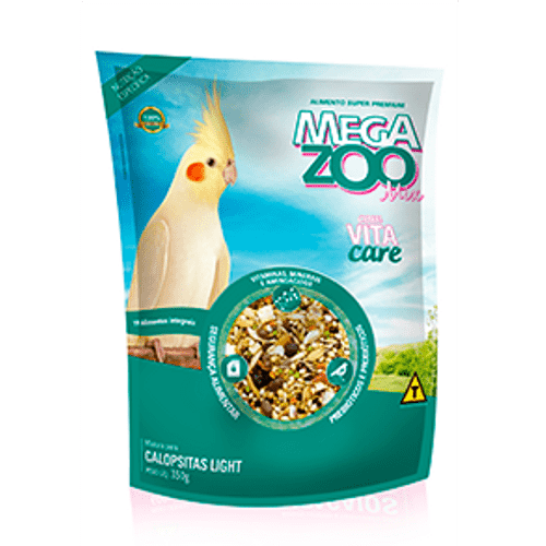 Alimento Mega Zoo Mix Light para Calopsitas 350g