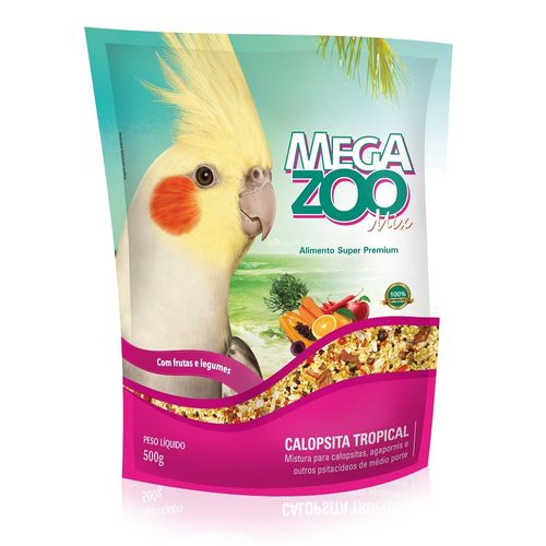 Alimento Mega Zoo Mix Tropical para Calopsitas 500g