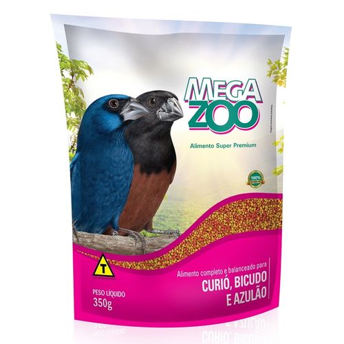 Alimento Mega Zoo para Curiós, Bicudos e Azulões 350g