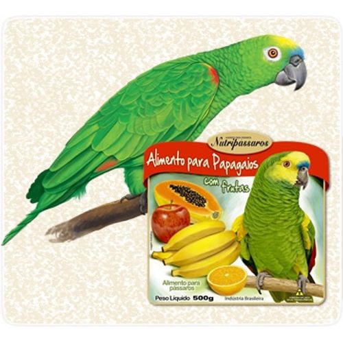 Alimento Nutripássaros Mistura com Frutas para Papagaios 500g