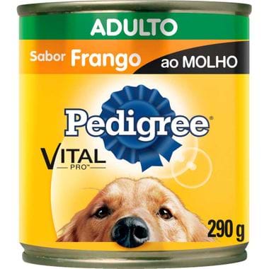 Alimento para Cães Adultos Sabor Frango ao Molho Pedigree Lata 290g