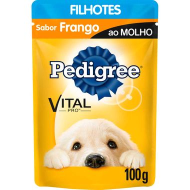 Alimento para Cães Junior Sabor Frango ao Molho Pedigree 100g