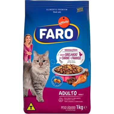 Alimento para Gatos Adultos Grelhado de Carne e Frango Faro 1kg