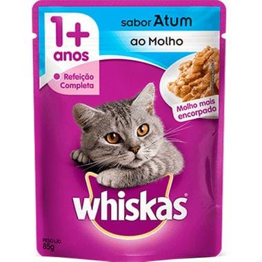 Alimento para Gatos Sabor Atum Whiskas 85g