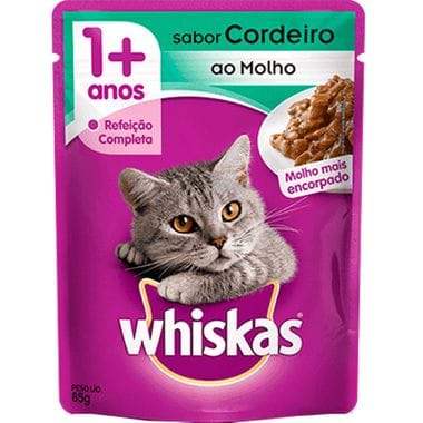 Alimento para Gatos Sabor Cordeiro Whiskas 85g