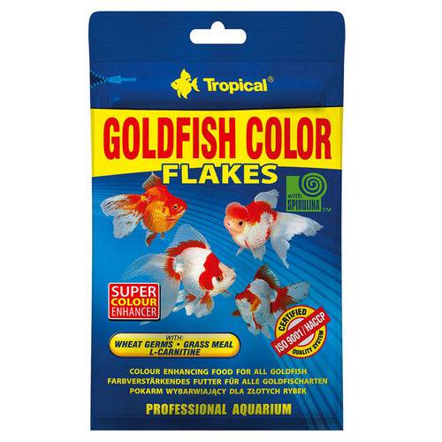 Alimento Tropical Goldfish Color Flakes para Peixes - 12g