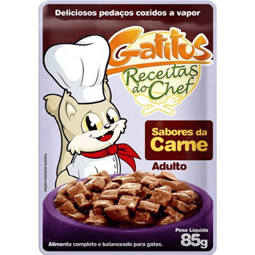 Alimento Úmido Gatitus Receitas do Chef Es da Carne para Gatos 85g