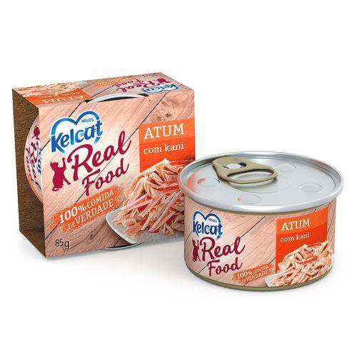 Alimento Úmido Kelcat Real Food Atum com Kani 85g