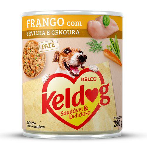 Alimento Úmido Keldog Frango, Ervilha e Cenoura 280g