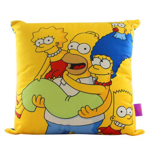 Almofada Aveludada Família Simpsons 40 X 40 Cm