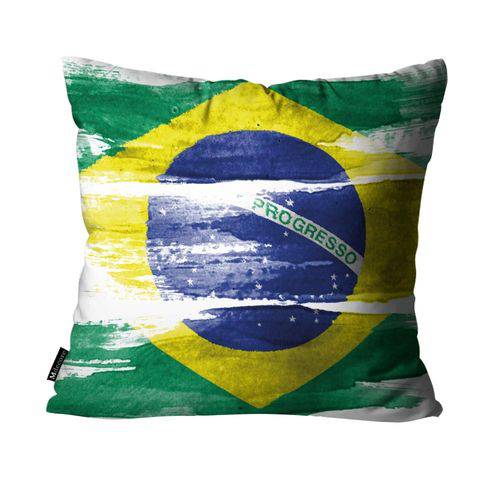 Almofada Bandeira do Brasil Colorida 45x45cm