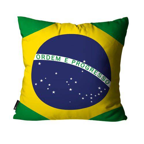 Almofada Bandeira do Brasil Colorida 45x45cm