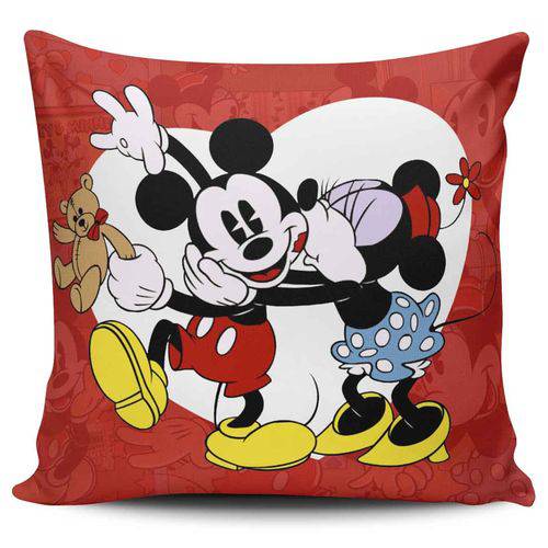 Almofada Coração Mickey e Minnie Vintage