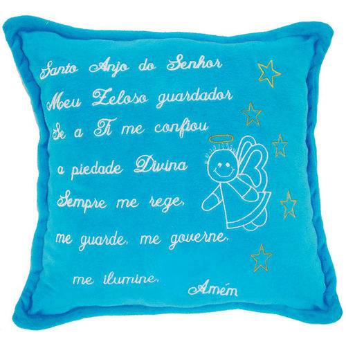 Almofada de Pelucia Santo Anjo Azul 30X30Cm. Soft Toys