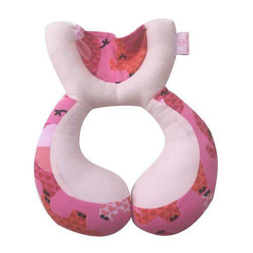 Almofada de Pescoço Elefante Rosa com Pink - Colo de Mãe