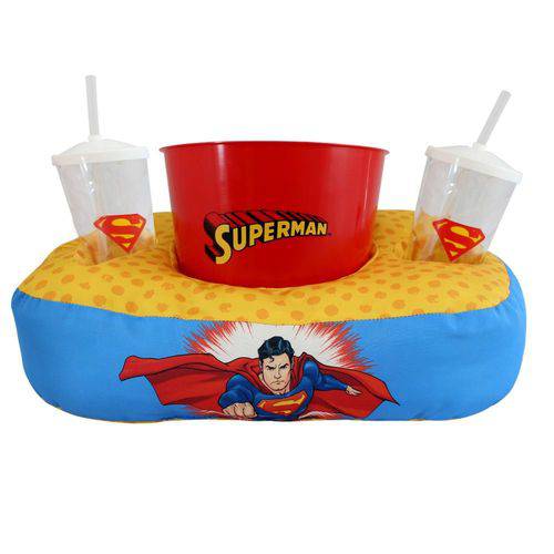 Almofada de Pipoca Superman com Dois Copos e Balde