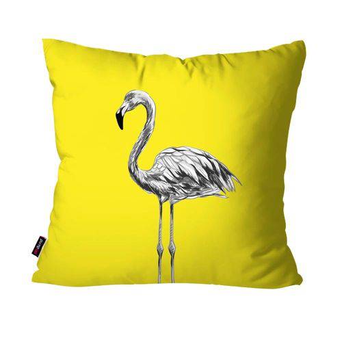 Almofada Decorativa Avulsa Amarelo Flamingo