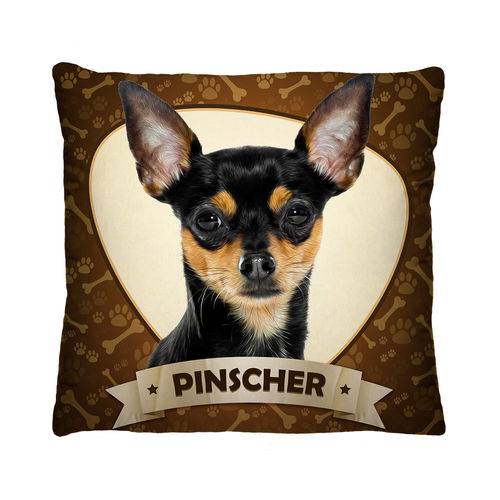 Almofada Decorativa Cachorro Pinscher com Refil 40x40