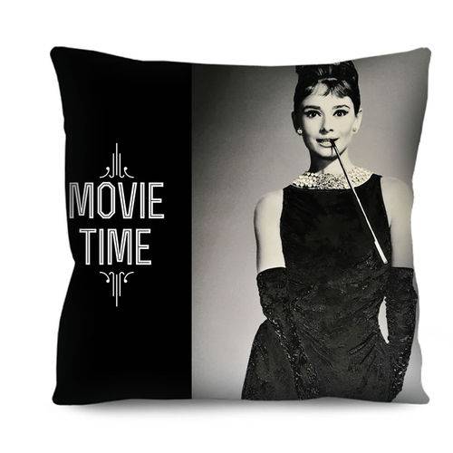 Almofada Decorativa Cinema Audrey Hepburn 42x42cm