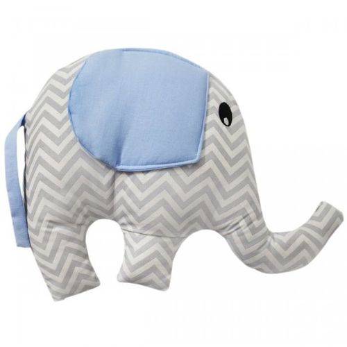 Almofada Decorativa Elefante Chevron Azul