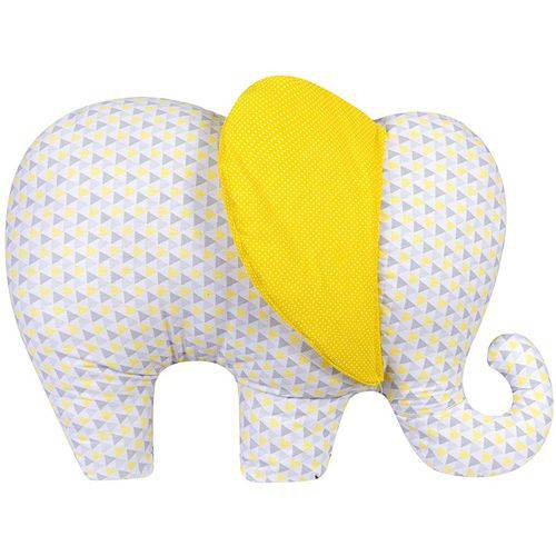 Almofada Decorativa Elefante Triângulo Amarelo